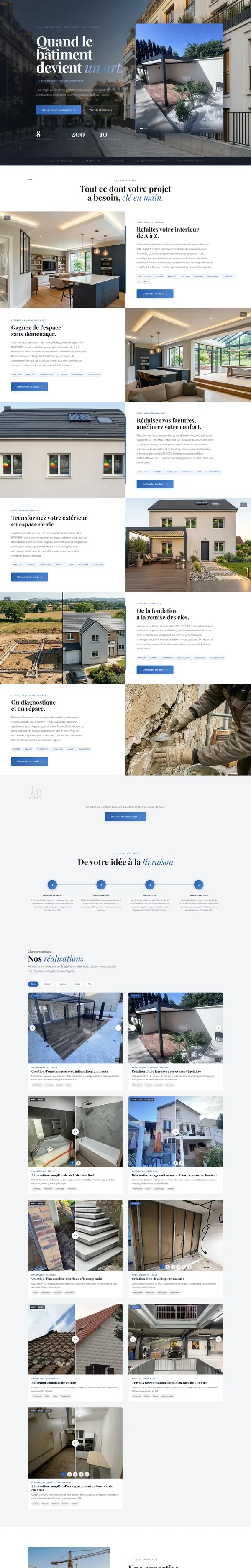 L'ancien site de ART BATIMENT, une seule page